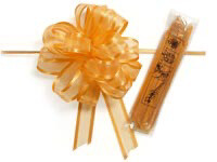 4&quot; Gold Satin Edge Sheer Organza Pull Bow