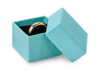 AQUA BLUE RING BOXES 1.5X1.5X1.25&quot;