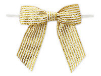 3&quot; METALLIC GOLD PRE-TIED STRIPES