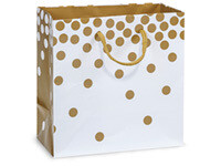 GOLD DOTS GLOSS GIFT BAGS JEWEL 6.5X3.5X6.5&quot;