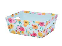 FLORAL MINT LARGE WIDE BASE MARKET TRAY