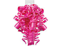 PRETTY PINK HIGH GLOSS SELF ADHESIVE CURLY GIFT BOW