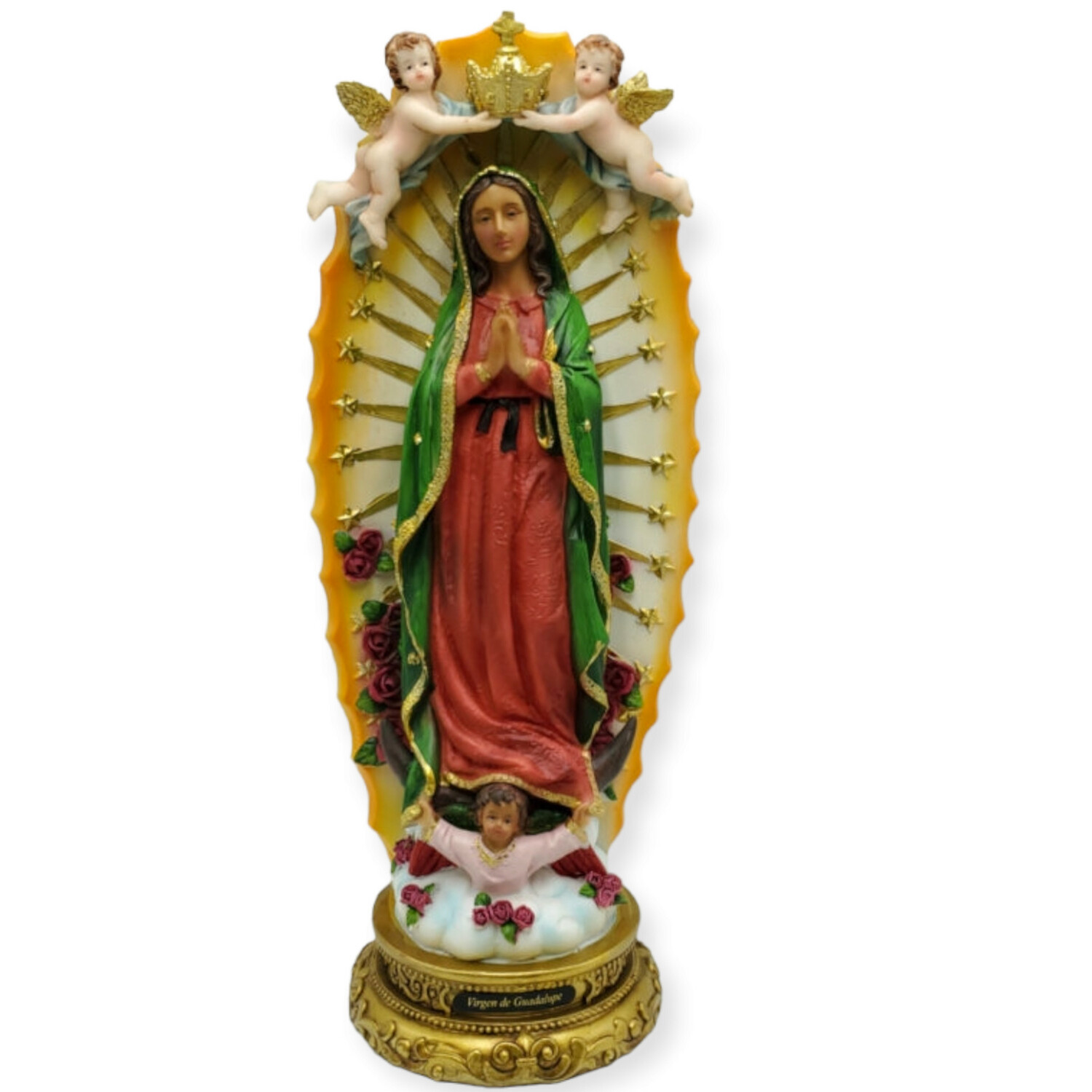 VIRGEN DE GUADALUPE CON ANGELES 16&quot;