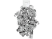 Metallic Silver Self Adhesive Curly Gift Bows