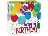 Happy Birthday Gloss Gift Bags Jewel 6.5x3.5x6.5&quot;