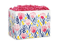 Pink Petals Basket Box Small 6.75x4x5&quot;