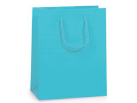 Turquoise Matte Gift Bags Cub 8x4x10&quot;
