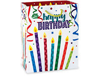 Happy Birthday Gloss Gift Bags Cub 8x4x10&quot;