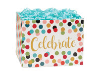 Celebrate Dots Basket Box Small 6.75x4x5&quot;