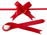 4&quot; Hot Red Butterfly Pull Bows