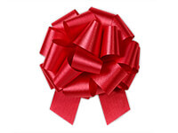 5-1/2&quot; Hot Red Flora Satin Pull Bows