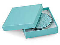 Aqua Blue Jewelry Gift Boxes 3.5x3.5x1&quot;