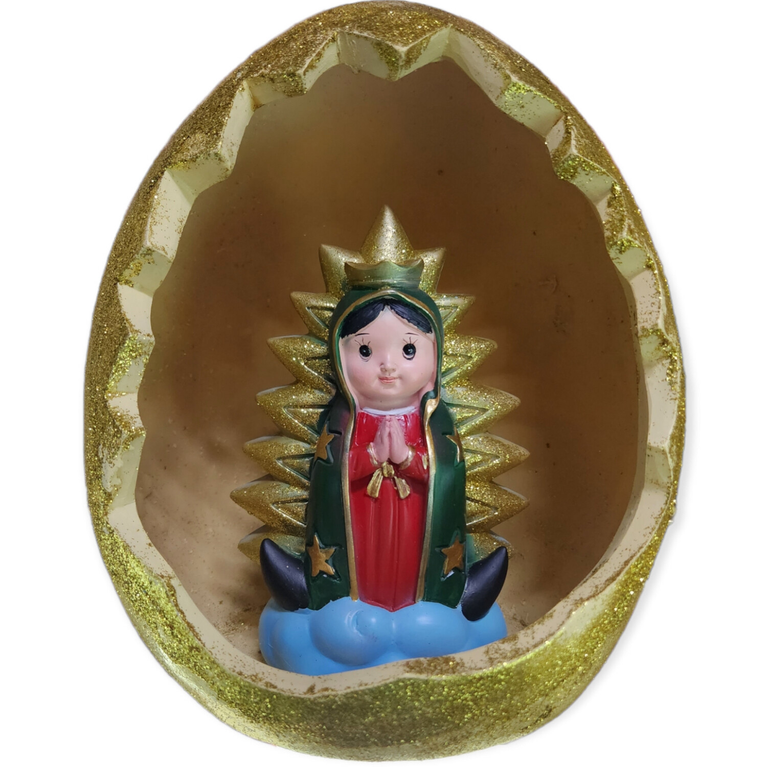 LAMPARA HUEVO VIRGEN DE GUADALUPE 10&quot;