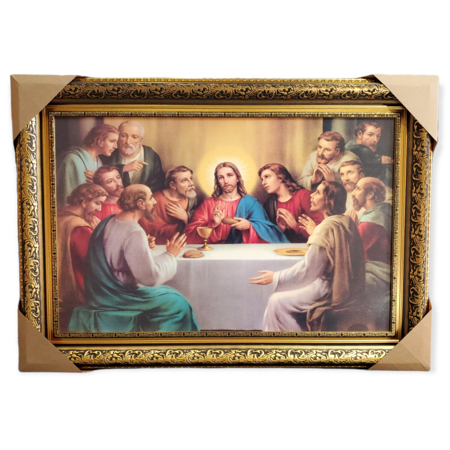 CUADRO FINO ULTIMA CENA ORIGINAL 41X29