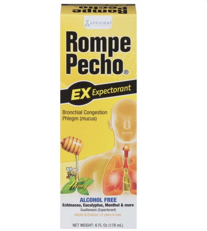 Rompe Pecho EX (Expectorant) 6oz - Cold &amp; Cough Syrup 6oz