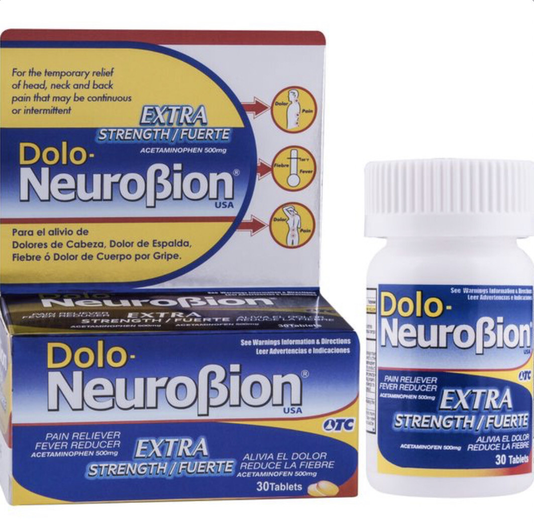 DOLO-NEUROBION EXTRA STRENGTH/FUERTE 30 TABS
