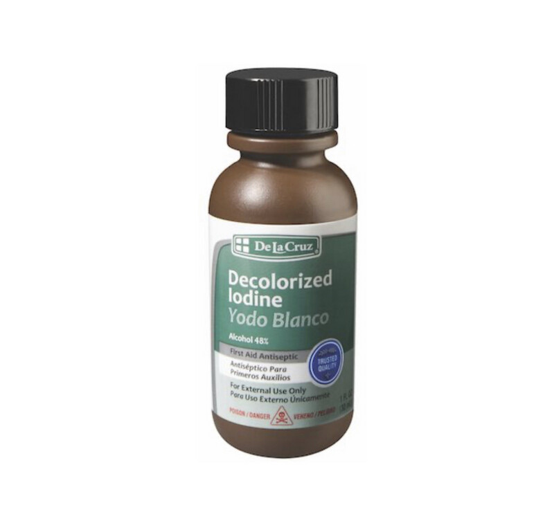 De La Cruz Decolorized Iodine 1 FL Oz  - Yodo Blanco De La Cruz 1 FL Oz 