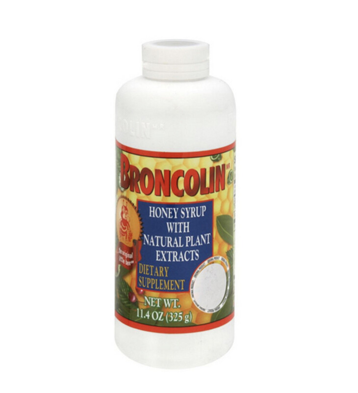 Broncolin Honey Cough Relief Syrup with Natural Plant Supplements, Regular 11.4 oz