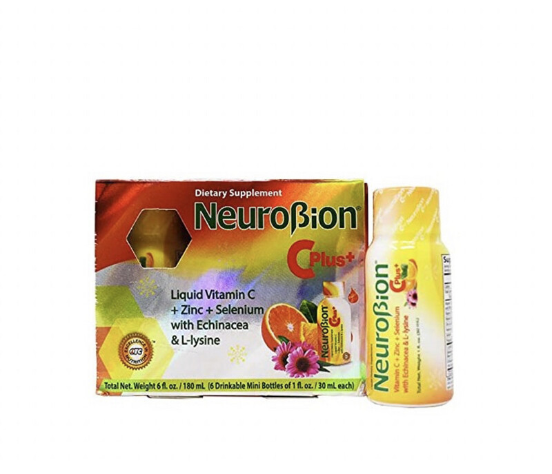 NEUROBION C PLUS 6 VIALES (6 Drinkable Mini Bottles of 1 Fl Oz. / 30 mL each) 