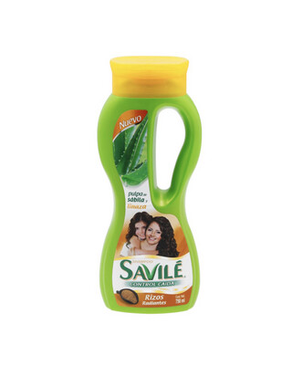 SAVILE SHAMPOO PULPA DE SAVILA Y LINAZA Control Caída, Risos Radiantes  750ML