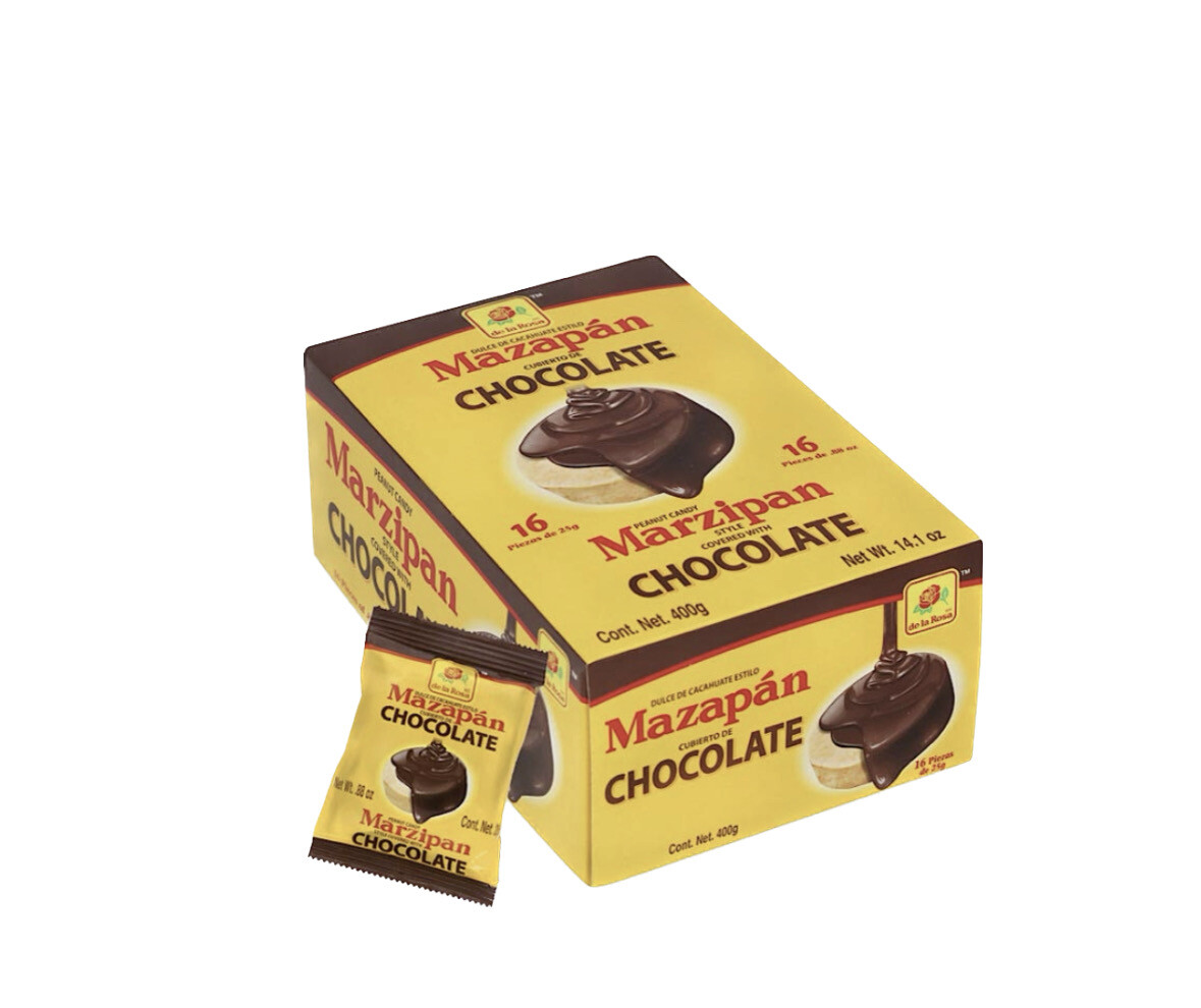De La Rosa Mazapán Chocolate 16 pieces .88 Oz ea 
