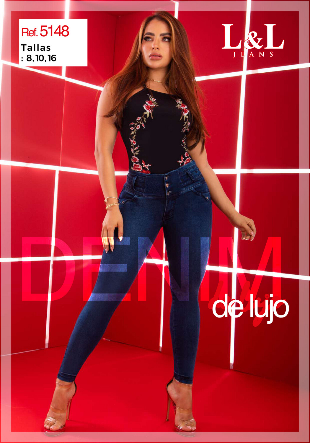 Butt Lifting Colombian Jeans- Jeans Levanta Cola - L&amp;L ELITE REF 5148