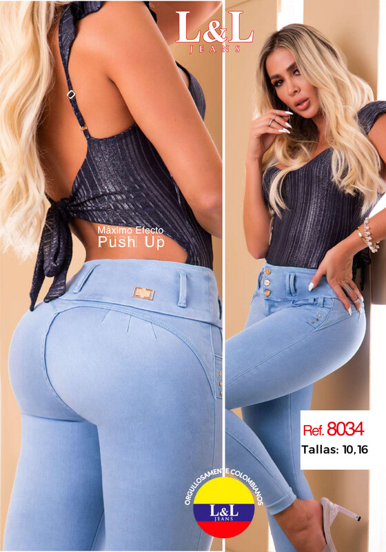 Butt Lifting Colombian Jeans- Jeans Levanta Cola - L&amp;L ELITE REF 8034
