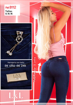 Butt Lifting Colombian Jeans- Jeans Levanta Cola - L&amp;L ELITE REF 8112