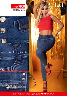 Butt Lifting Colombian Jeans Jeans Levanta Cola L L ELITE REF 7908