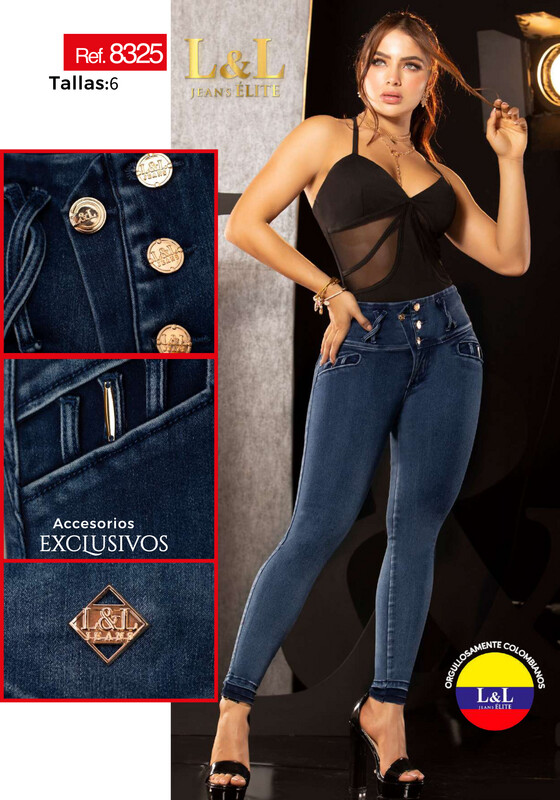 Butt Lifting Colombian Jeans- Jeans Levanta Cola - L&amp;L ELITE REF 8325
