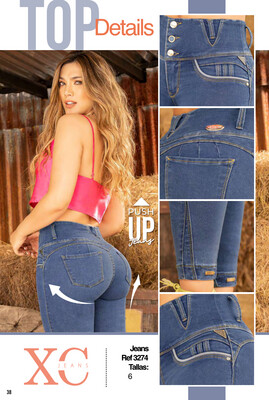 Butt Lifting Colombian Jeans- Jeans Levanta Cola - 3274