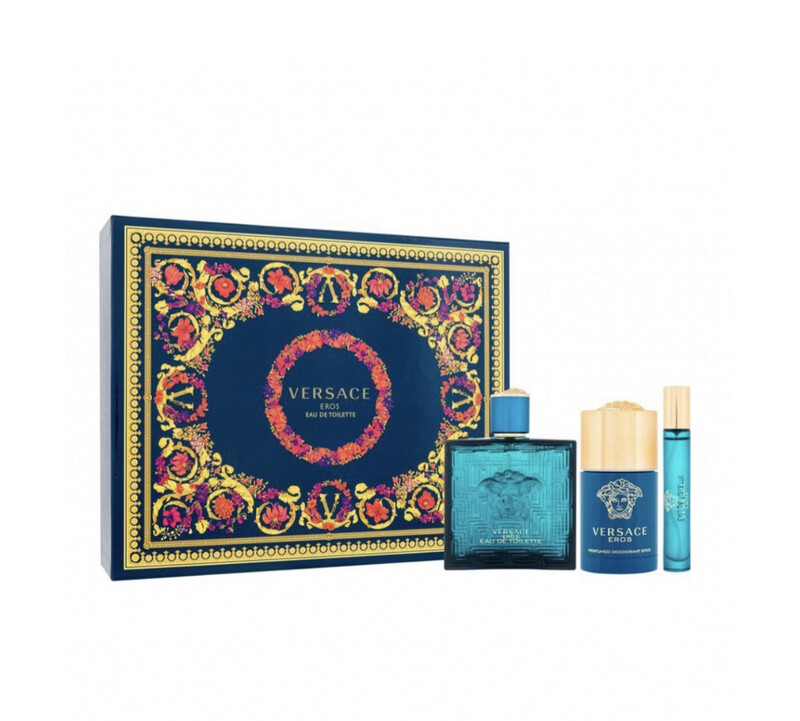VERSACE EROS MEN’S GIFT SET 3 PC 3.4 OZ EDT+DEOD+MINI