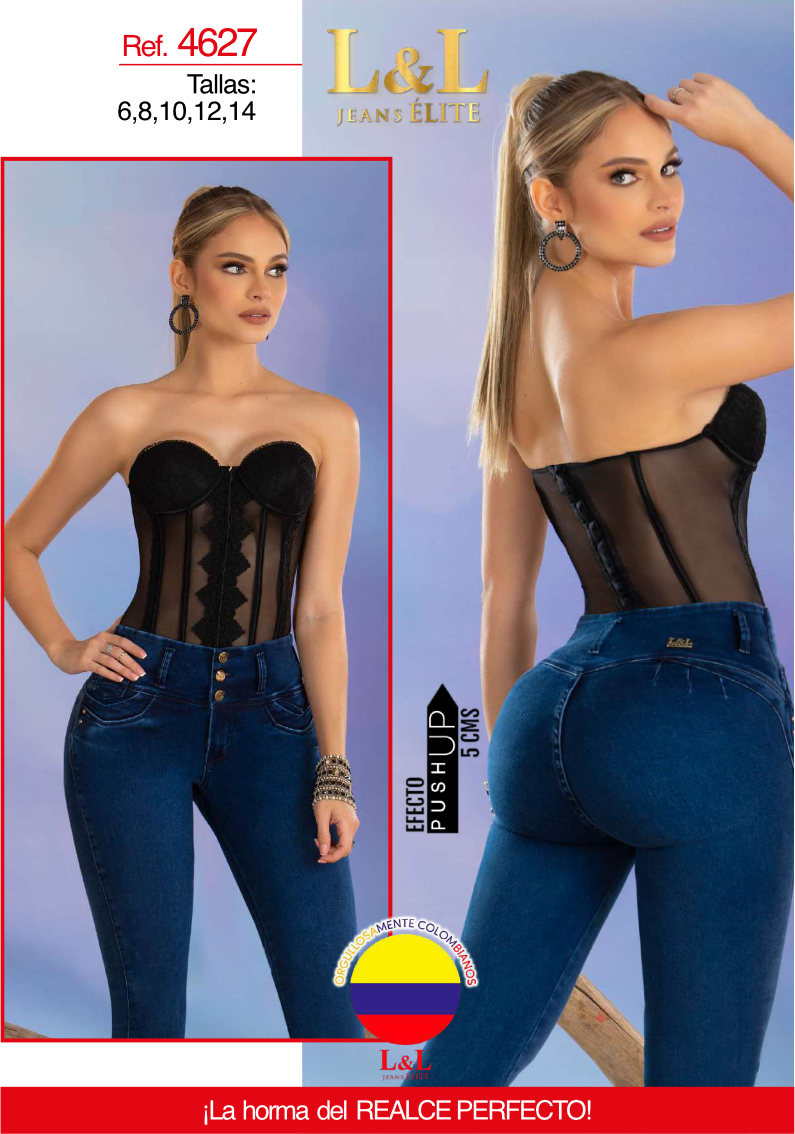 Butt Lifting Colombian Jeans- Jeans Levanta Cola - L&amp;L 4627