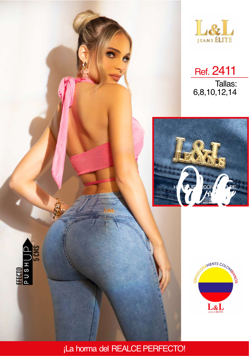 Butt Lifting Colombian Jeans- Jeans Levanta Cola - L&amp;L Jeans 2411
