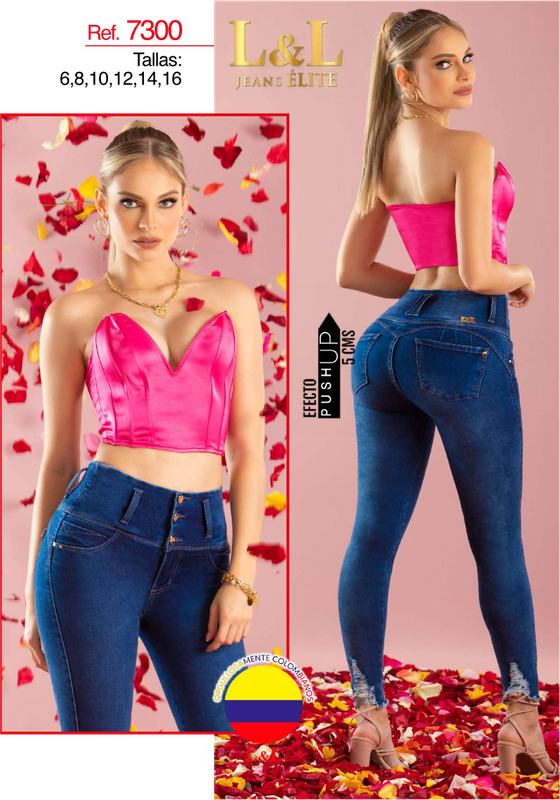 Butt Lifting Colombian Jeans- Jeans Levanta Cola  L&amp;L 7300