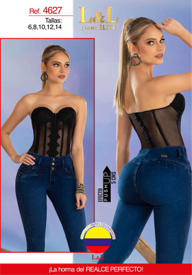 Butt Lifting Colombian Jeans- Jeans Levanta Cola - L&L 4627 Butt Lifting Colombian Jeans- Jeans Levanta Cola - L&L 4627