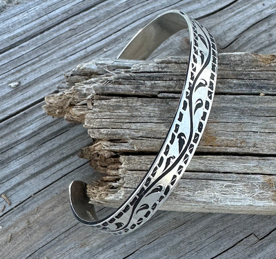 B-56 Small Antiqued Sterling Silver Cuff