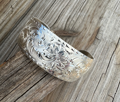 B-31 Silver Sterling Scroll Cuff