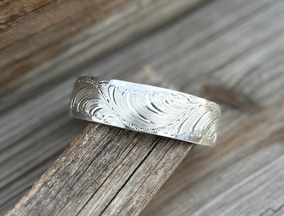 B-58 Sterling Silver Feather Cuff