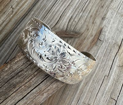 B-31 Silver Sterling Scroll Cuff