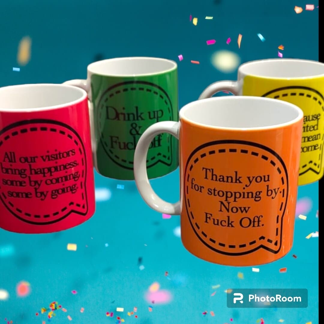 Set of 4 visitor mugs