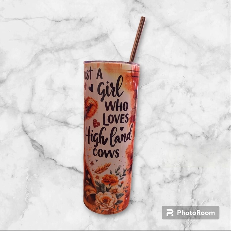 Highland cow tumbler