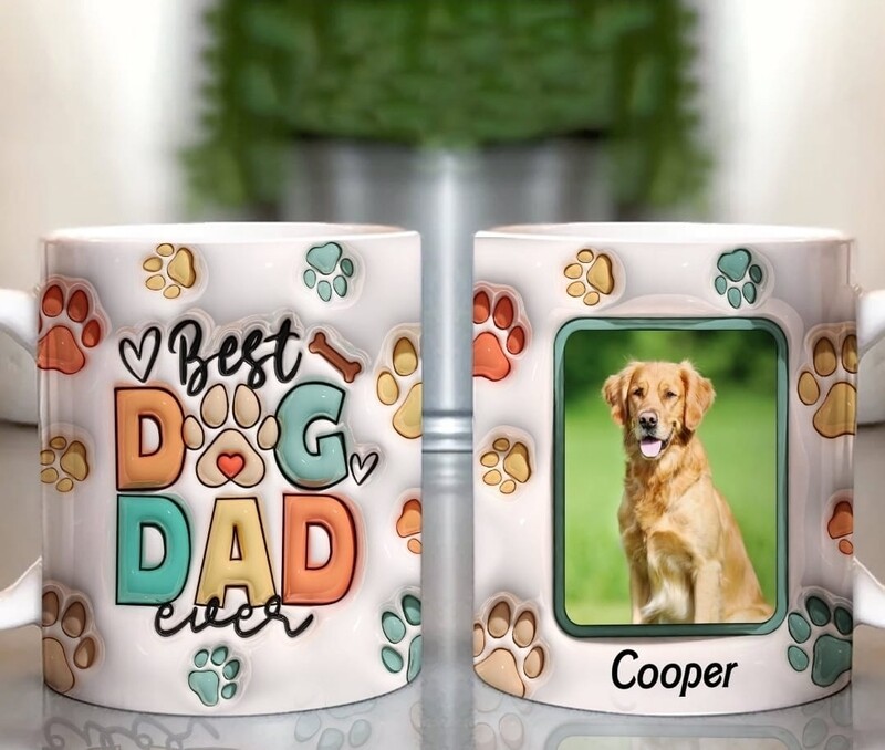 Best dog dad photo mug