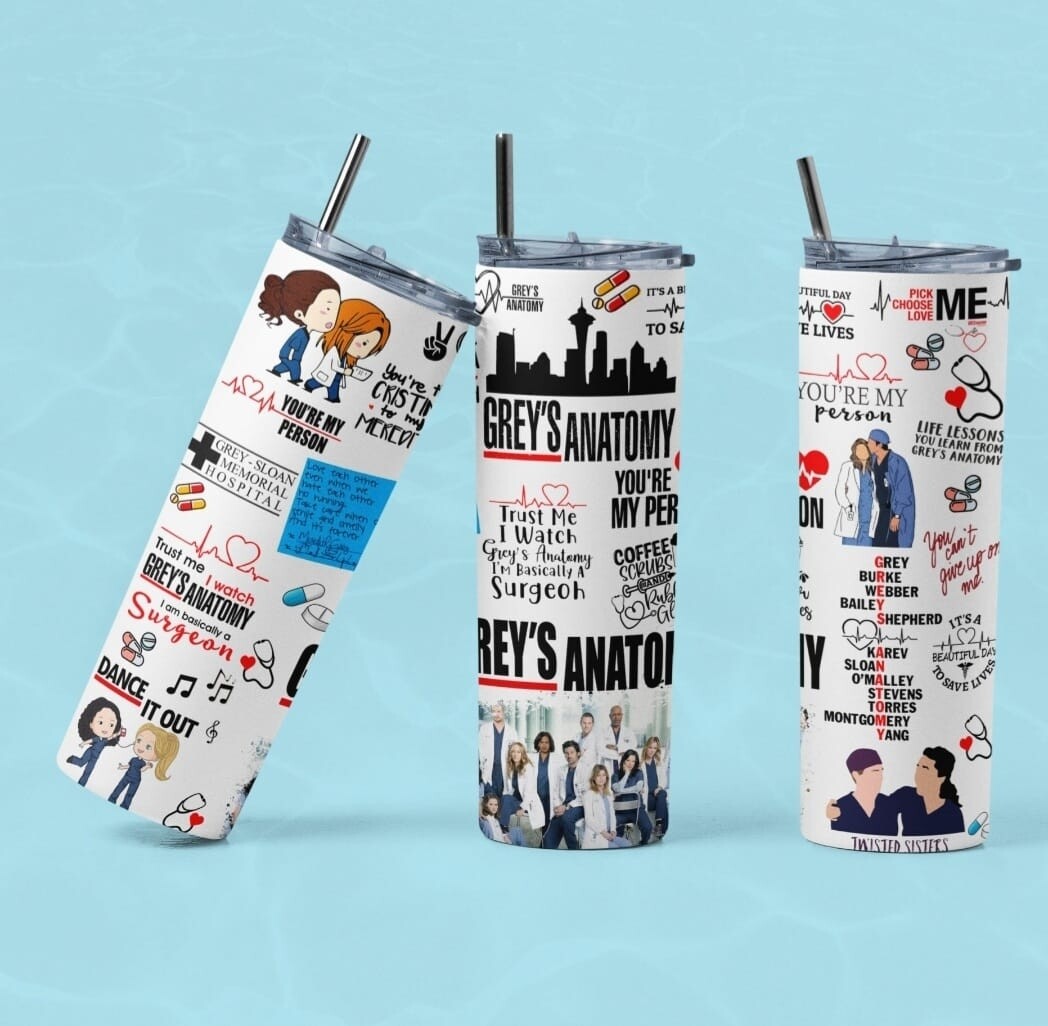 Greys anatomy stainless steel tumbler
