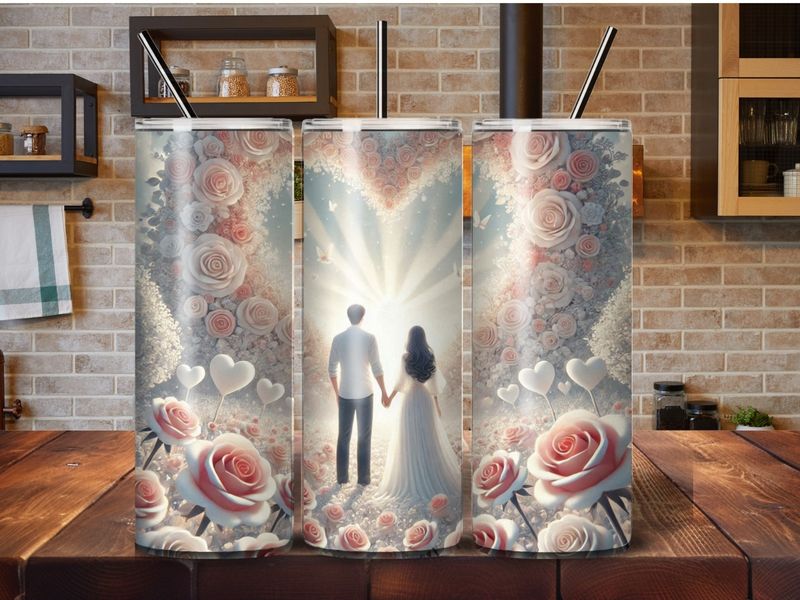 There&#39;s going to be a wedding 20 oz insulated stainless steel tumbler with lid and straw
