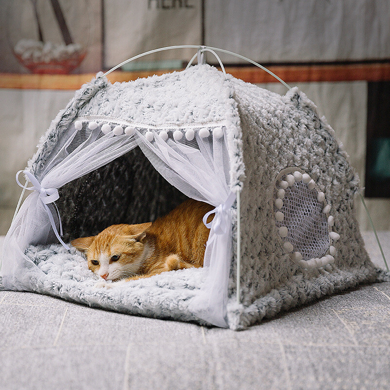 Cat Litter Summer Cat Tent Cat Cat House Semi-enclosed Pet Bed Four Seasons Kennel Villa Bedding