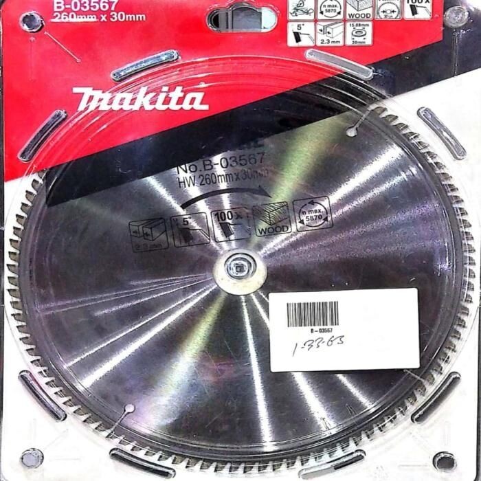 Makita B-03567 CIRCULAR SAW BLADE (10-1/4) 260MMX30MMX100T FOR WOOD
