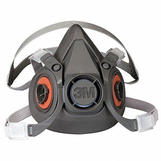 3M 6300 Half Mask Respirator, 6000 Series, L, Cartridges Included No