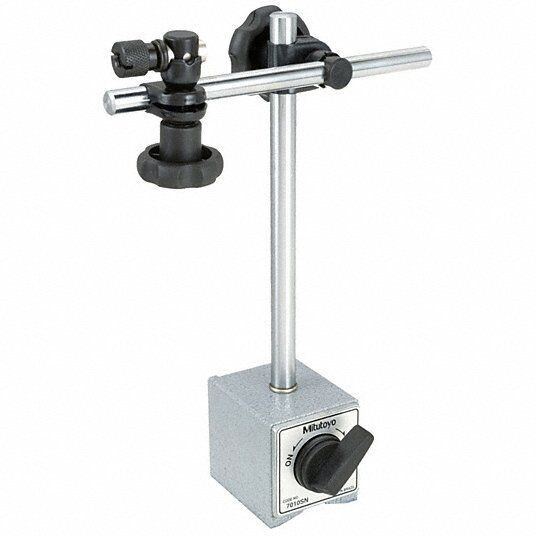 Mitutoyo 7010S Magnetic-Base Indicator Holder, Base Type Magnetic, Arm Type Rigid, Holding Power 600 N