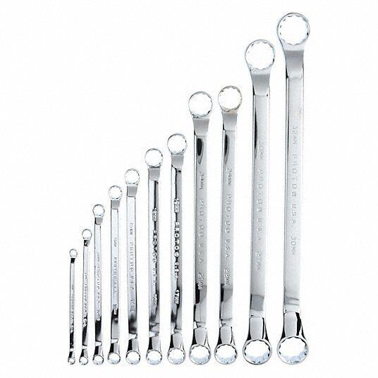 Proto 4LT81 Box End Wrench Set, Alloy Steel, 11PC